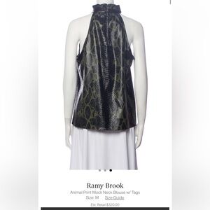 Ramy Brook snake skin faux leather tank